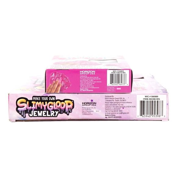 Slimy Gloop Jewelry and Unicorn Putty Bundle - Craft Kids Pink Glitter - Picture 3 of 3